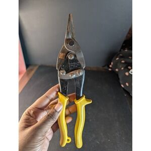 Klein Tools Straight Tin Snips With Yellow Handle Made in USA